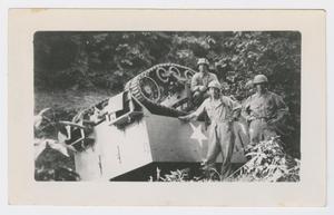 Primary view of object titled '[Soldier by Upside Down Tank]'.