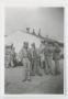 Thumbnail image of item number 1 in: '[Group of Soldiers Near Barracks]'.