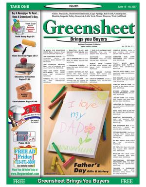 Primary view of object titled 'Greensheet (Houston, Tex.), Vol. 38, No. 221, Ed. 1 Wednesday, June 13, 2007'.