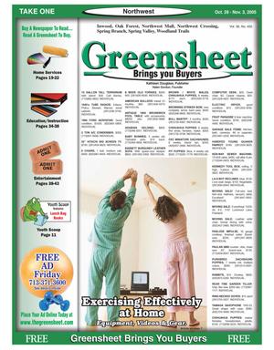 Primary view of object titled 'Greensheet (Houston, Tex.), Vol. 36, No. 455, Ed. 1 Friday, October 28, 2005'.