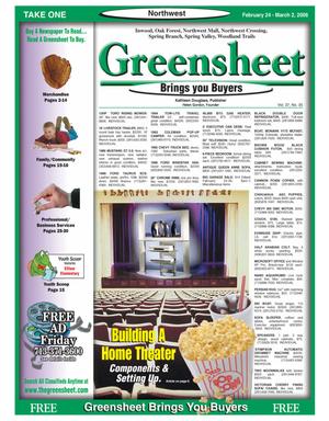 Primary view of object titled 'Greensheet (Houston, Tex.), Vol. 37, No. 35, Ed. 1 Friday, February 24, 2006'.