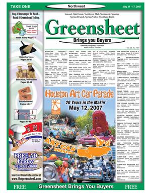 Primary view of object titled 'Greensheet (Houston, Tex.), Vol. 38, No. 167, Ed. 1 Friday, May 11, 2007'.