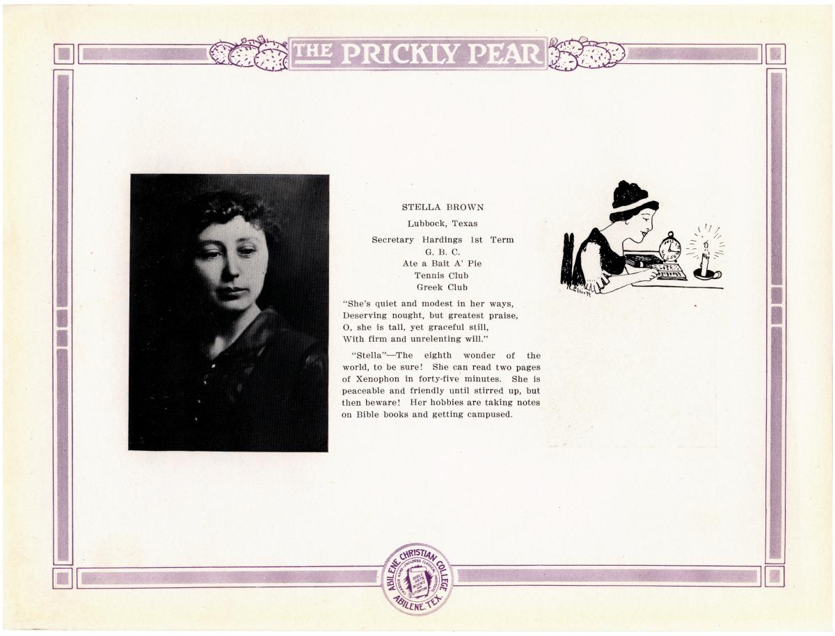 Prickly Pear, Yearbook of Abilene Christian College, 1916
                                                
                                                    19
                                                