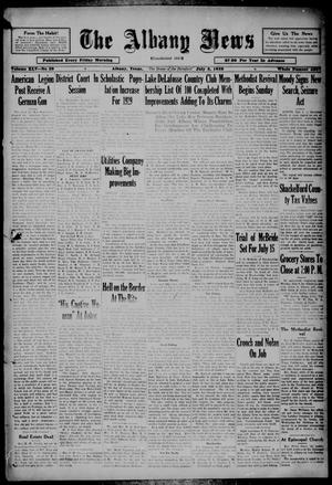 Primary view of object titled 'The Albany News (Albany, Tex.), Vol. 45, No. 39, Ed. 1 Friday, July 5, 1929'.