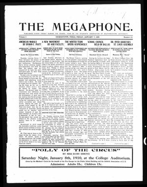 Primary view of object titled 'The Megaphone (Georgetown, Tex.), Vol. 3, No. 12, Ed. 1 Friday, January 7, 1910'.