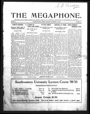 Primary view of object titled 'The Megaphone (Georgetown, Tex.), Vol. 3, No. 2, Ed. 1 Friday, October 15, 1909'.