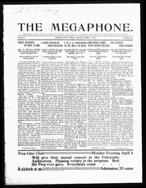 Primary view of object titled 'The Megaphone (Georgetown, Tex.), Vol. 3, No. 20, Ed. 1 Friday, April 1, 1910'.