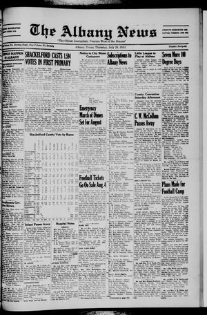 Primary view of object titled 'The Albany News (Albany, Tex.), Vol. 70, No. 46, Ed. 1 Thursday, July 29, 1954'.