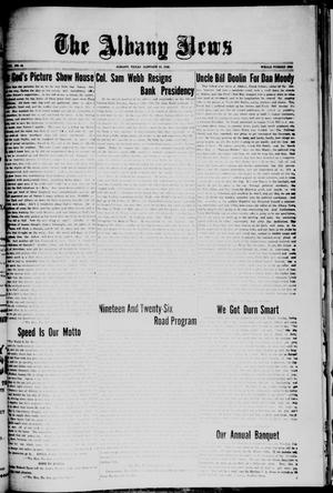 Primary view of object titled 'The Albany News (Albany, Tex.), Vol. [42], No. 18, Ed. 1 Friday, January 15, 1926'.