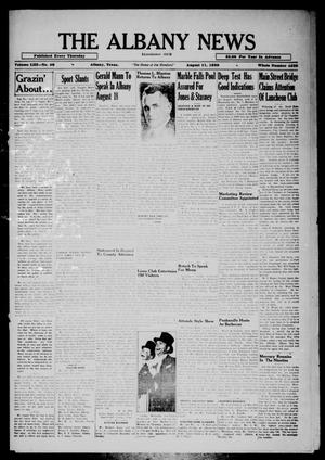Primary view of object titled 'The Albany News (Albany, Tex.), Vol. 53, No. 46, Ed. 1 Thursday, August 11, 1938'.
