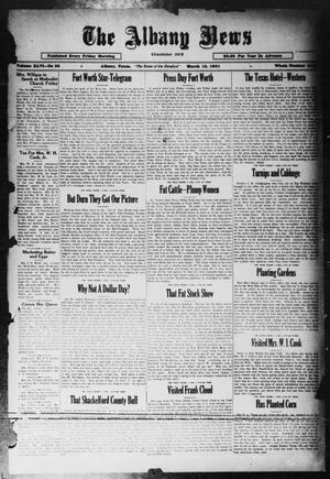 Primary view of object titled 'The Albany News (Albany, Tex.), Vol. 46, No. 23, Ed. 1 Friday, March 13, 1931'.
