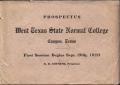 Pamphlet: The West Texas State Normal College, Canyon, Texas : prospectus