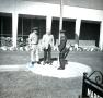 Primary view of [Photograph of Elwin L. Skiles at Flagpole Dedication]