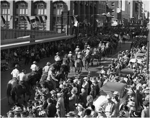 Primary view of object titled 'CVAC Employees in Stock Show Parade 1951'.