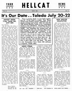 Primary view of object titled 'Hellcat News, (Detroit, Mich.), Vol. 15, No. 11, Ed. 1, July 1961'.