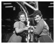 Photograph: Twins at work in Fuselage Sub-Assembly Department