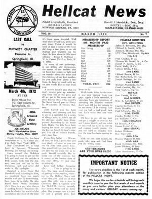 Primary view of object titled 'Hellcat News, (Maple Park, Ill.), Vol. 26, No. 7, Ed. 1, March 1972'.