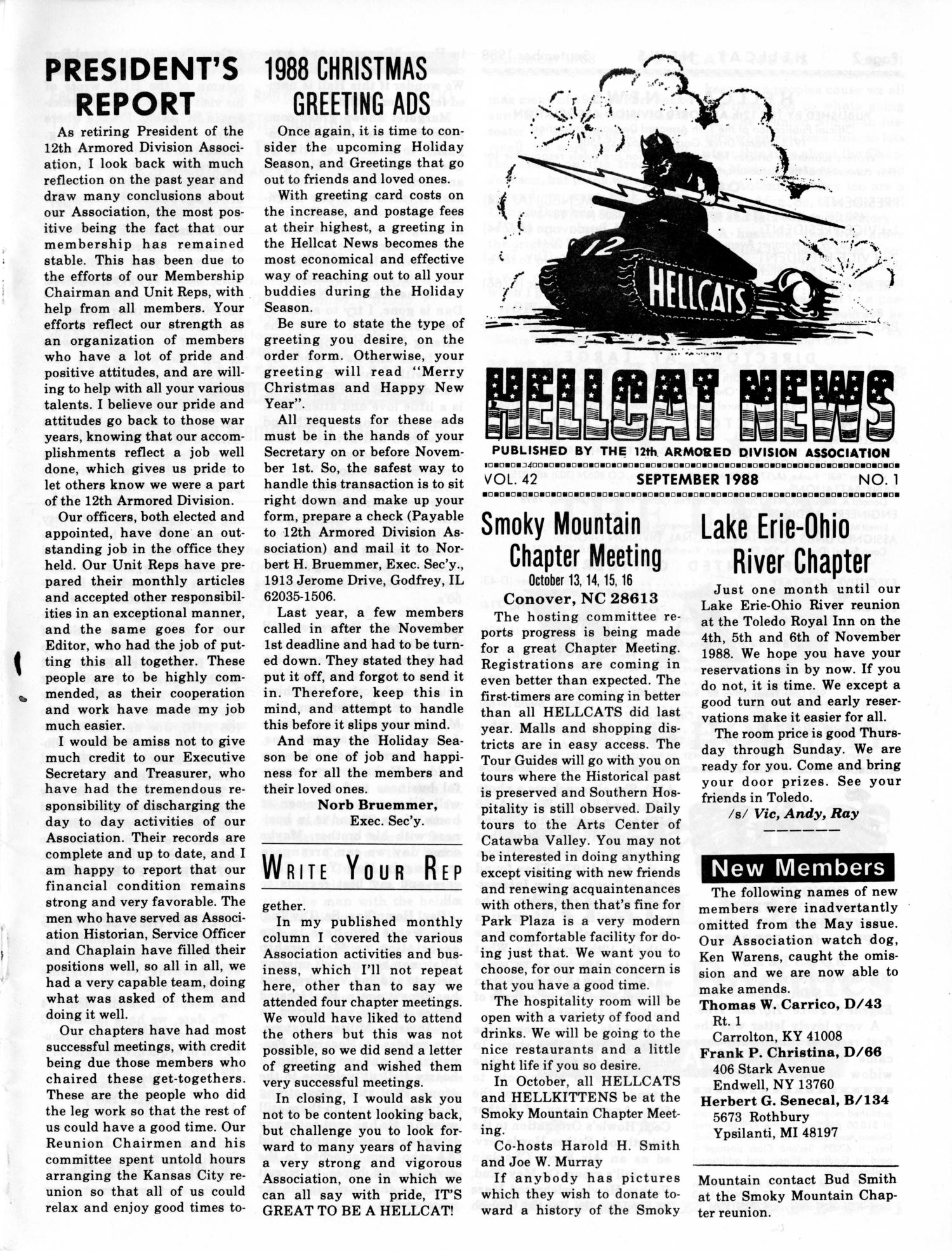 Hellcat News, (Godfrey, Ill.), Vol. 42, No. 1, Ed. 1, September 1988
                                                
                                                    [Sequence #]: 3 of 32
                                                