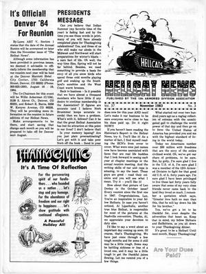 Primary view of object titled 'Hellcat News, (Godfrey, Ill.), Vol. 37, No. 3, Ed. 1, November 1983'.