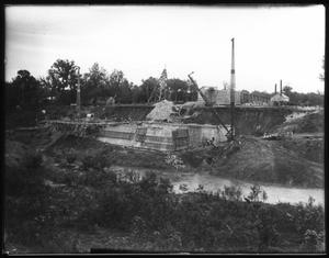 Primary view of object titled 'Trinity River: Lock and Dam at H.S.'.
