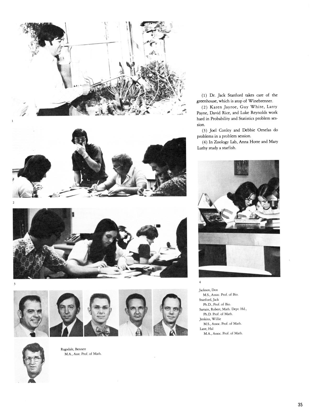 The Lasso, Yearbook of Howard Payne University, 1976
                                                
                                                    35
                                                