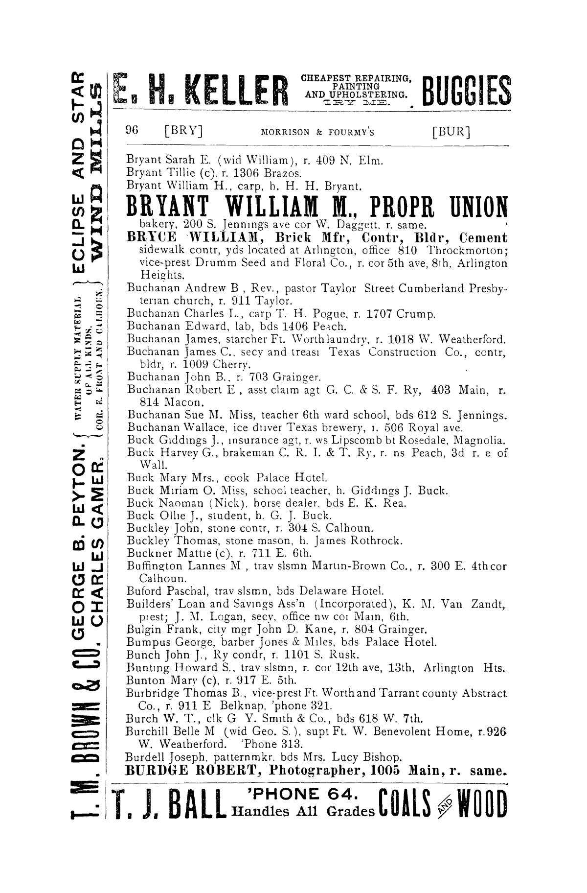 Morrison & Fourmy's general directory of the City of Fort Worth, 1896 - 1897
                                                
                                                    96
                                                