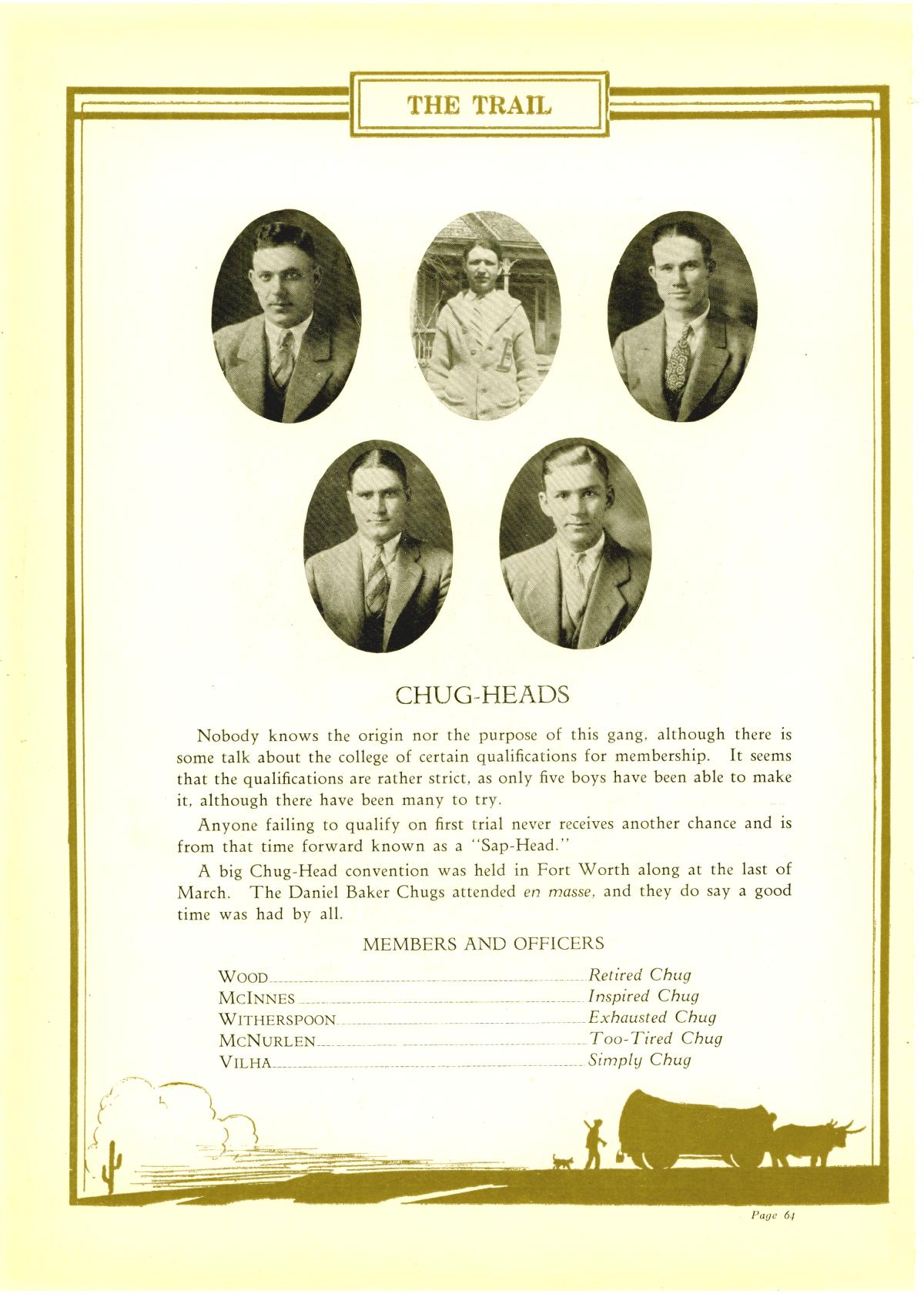 The Trail, Yearbook of Daniel Baker College, 1926
                                                
                                                    64
                                                