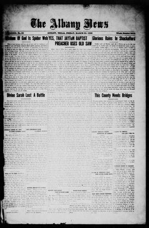 Primary view of object titled 'The Albany News (Albany, Tex.), Vol. 39, No. 38, Ed. 1 Friday, March 30, 1923'.