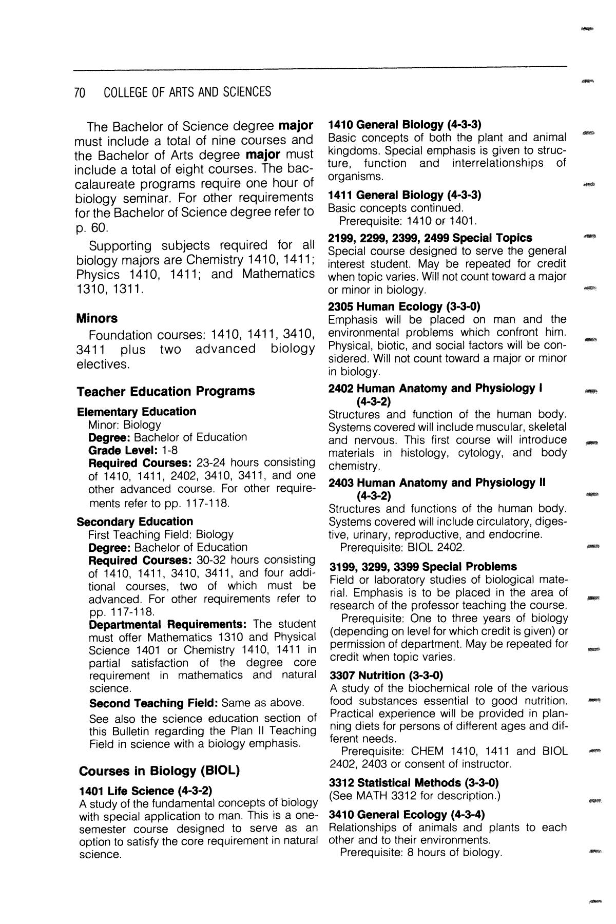 Catalog of Hardin-Simmons University, 1985-1986 Undergraduate Bulletin
                                                
                                                    70
                                                