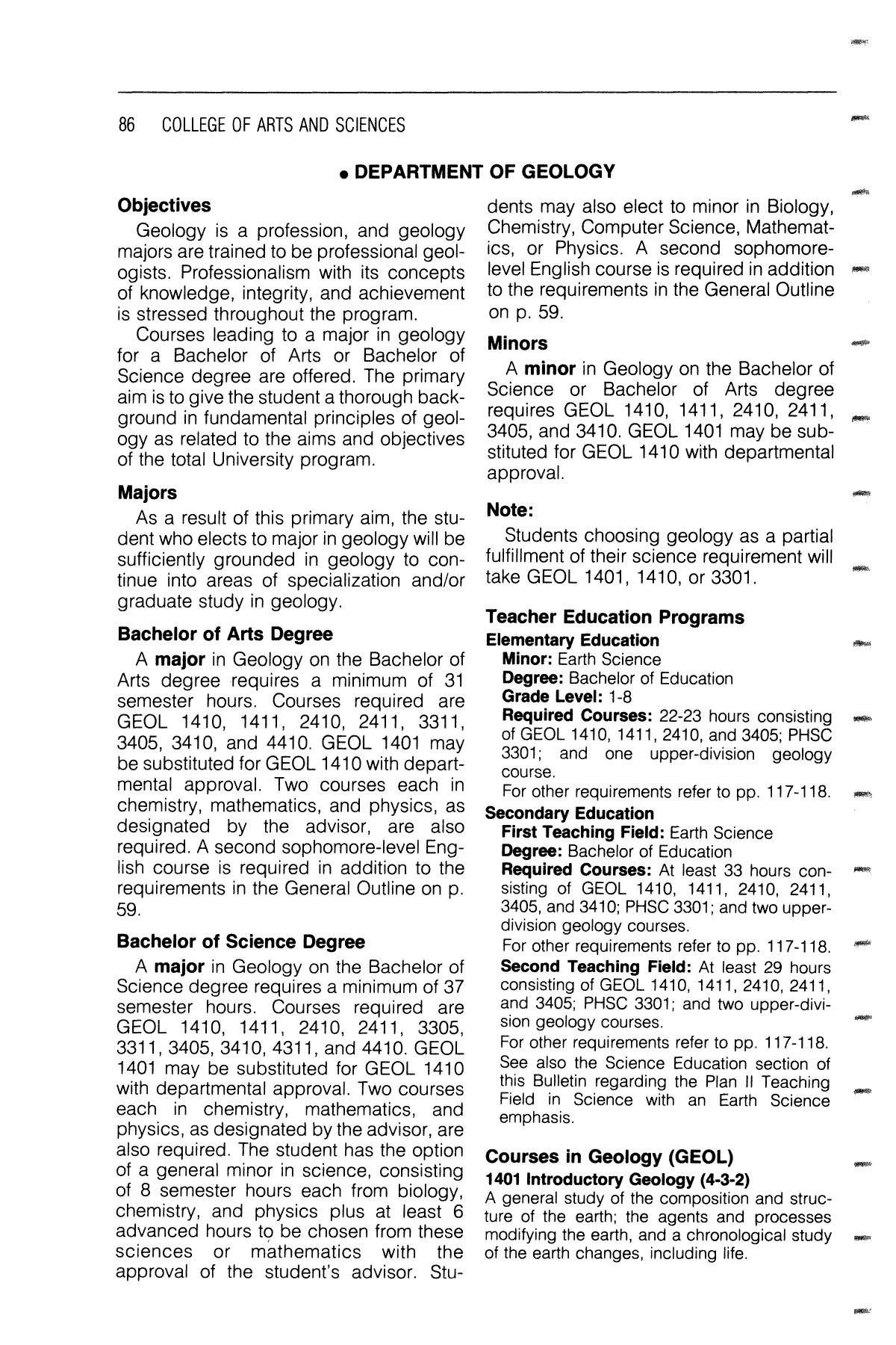 Catalog of Hardin-Simmons University, 1985-1986 Undergraduate Bulletin
                                                
                                                    86
                                                