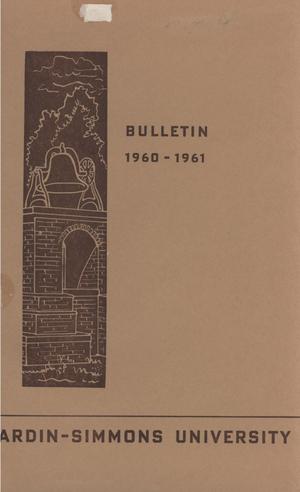 Primary view of object titled 'Catalog of Hardin-Simmons University, 1959-1960'.