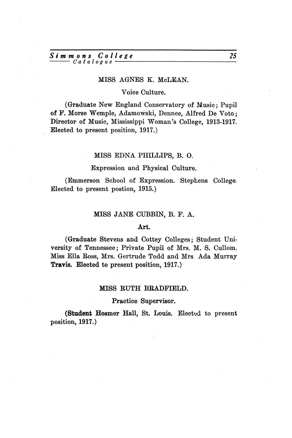 Catalogue of Simmons College, 1917-1918
                                                
                                                    25
                                                