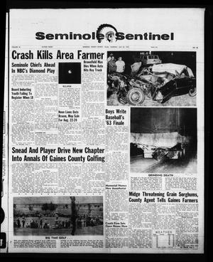 Primary view of object titled 'Seminole Sentinel (Seminole, Tex.), Vol. 56, No. 36, Ed. 1 Thursday, July 25, 1963'.