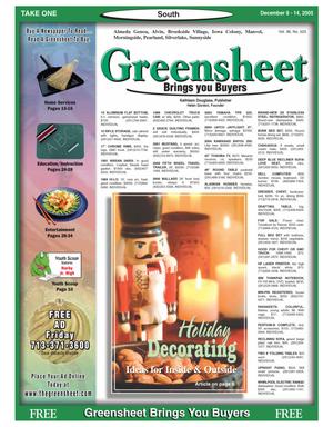 Primary view of object titled 'Greensheet (Houston, Tex.), Vol. 36, No. 523, Ed. 1 Thursday, December 8, 2005'.