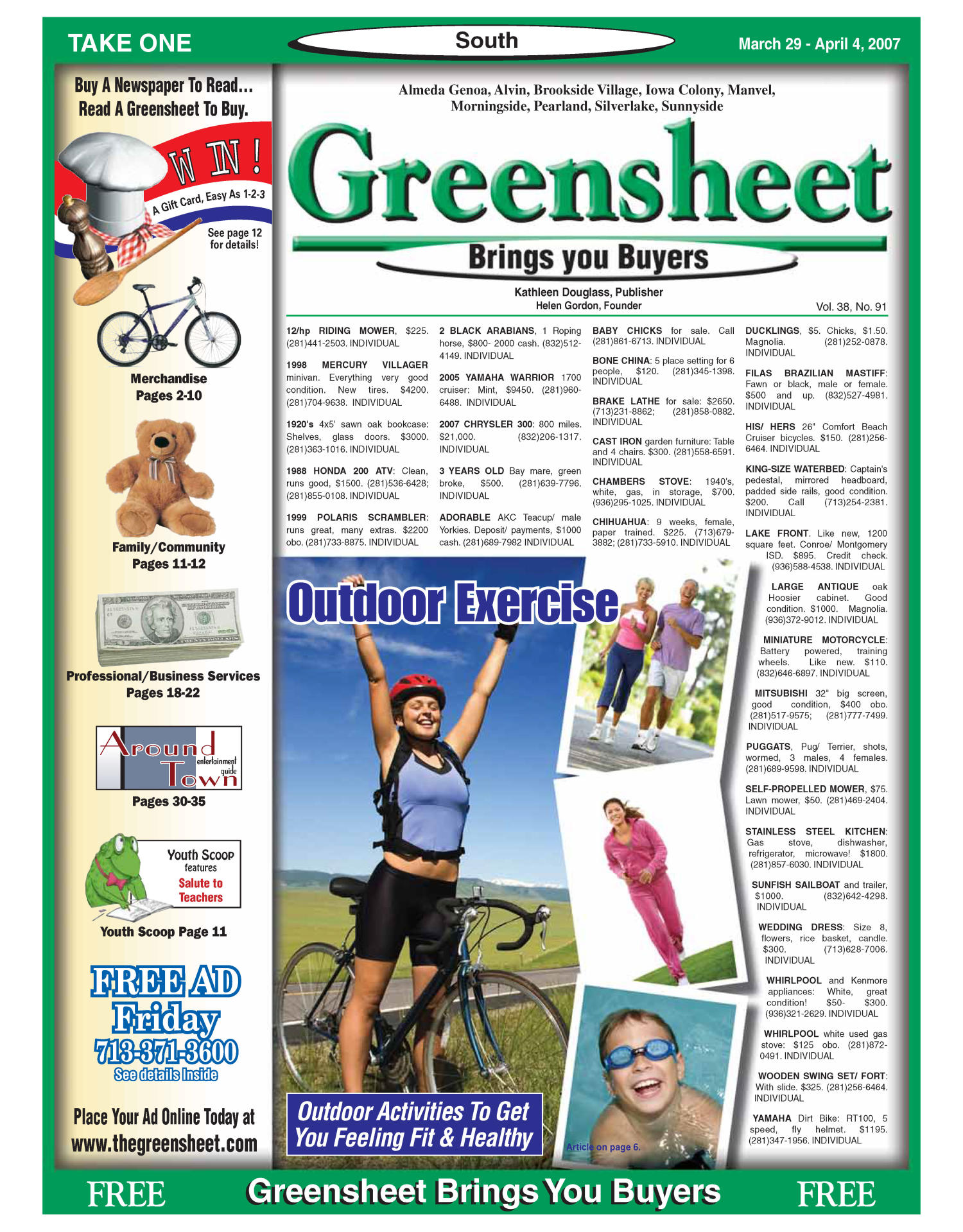 Greensheet (Houston, Tex.), Vol. 38, No. 91, Ed. 1 Thursday, March 29, 2007
                                                
                                                    [Sequence #]: 1 of 43
                                                
