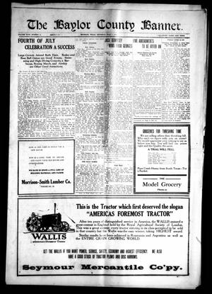 Primary view of object titled 'The Baylor County Banner. (Seymour, Tex.), Vol. 24, No. 41, Ed. 1 Thursday, July 7, 1921'.