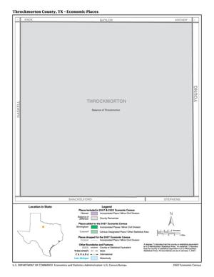 Primary view of object titled '2007 Economic Census Map: Throckmorton County, Texas - Economic Places'.