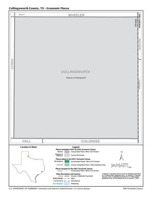 Primary view of object titled '2007 Economic Census Map: Collingsworth County, Texas - Economic Places'.
