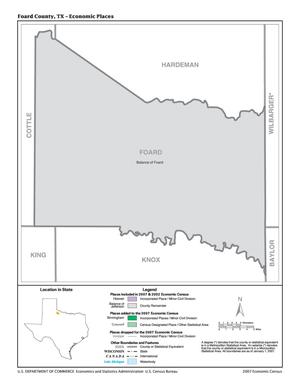 Primary view of object titled '2007 Economic Census Map: Foard County, Texas - Economic Places'.
