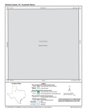 Primary view of object titled '2007 Economic Census Map: Dickens County, Texas - Economic Places'.