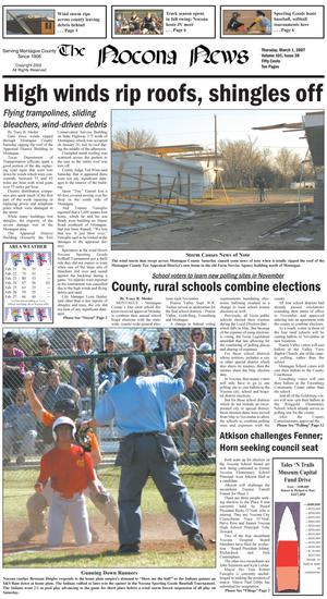 Primary view of object titled 'The Nocona News (Nocona, Tex.), Vol. 101, No. 38, Ed. 1 Thursday, March 1, 2007'.