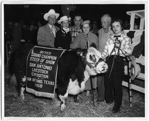 Primary view of object titled 'Grand Champion Steer of Show, San Antonio, Texas, 1958'.