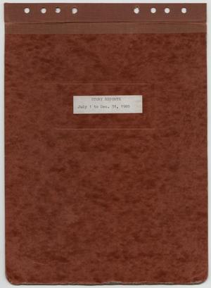 Primary view of object titled '[News Story Log: July 1 to December 31, 1985]'.