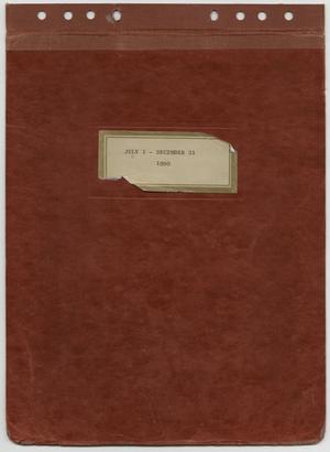 Primary view of object titled '[News Story Log: July 1 to December 31, 1990]'.