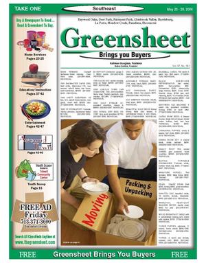 Primary view of object titled 'Greensheet (Houston, Tex.), Vol. 37, No. 181, Ed. 1 Tuesday, May 23, 2006'.