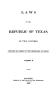 Thumbnail image of item number 1 in: 'Laws of the Republic of Texas, in two volumes.  Volume 01.'.