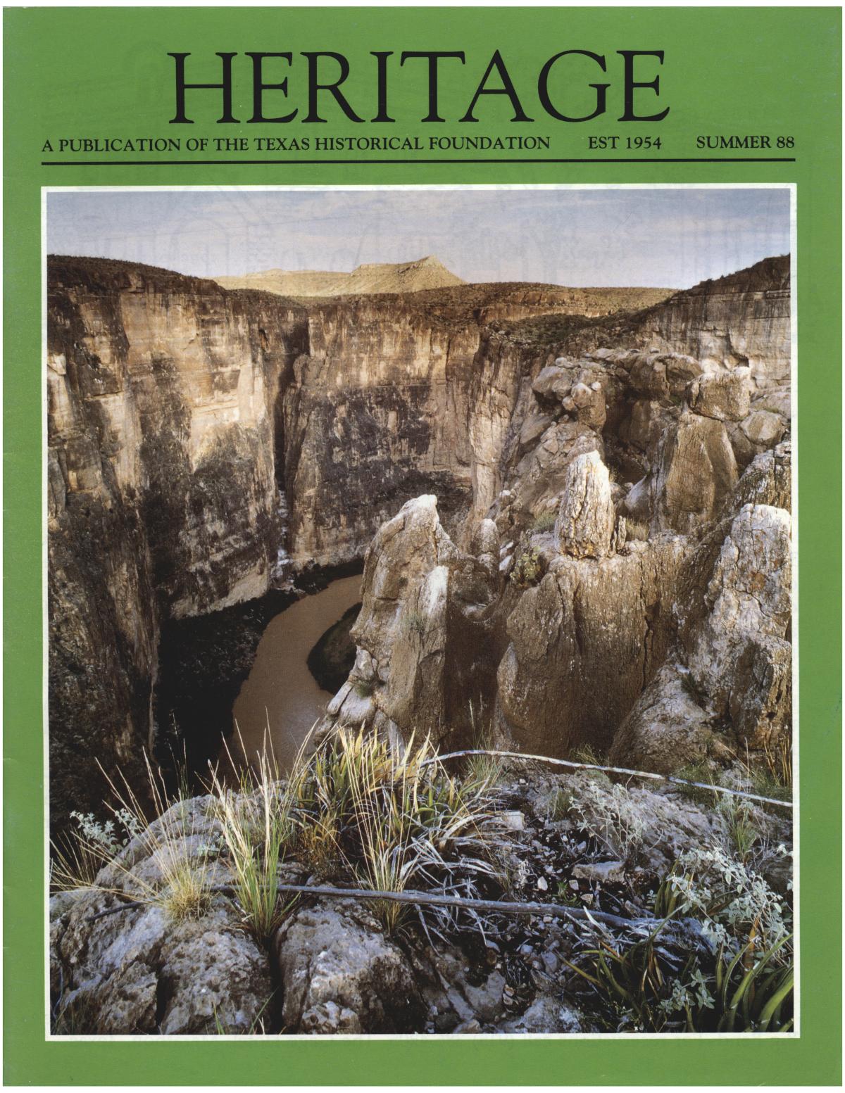 Heritage, Volume 6, Number 2, Summer 1988
                                                
                                                    Front Cover
                                                