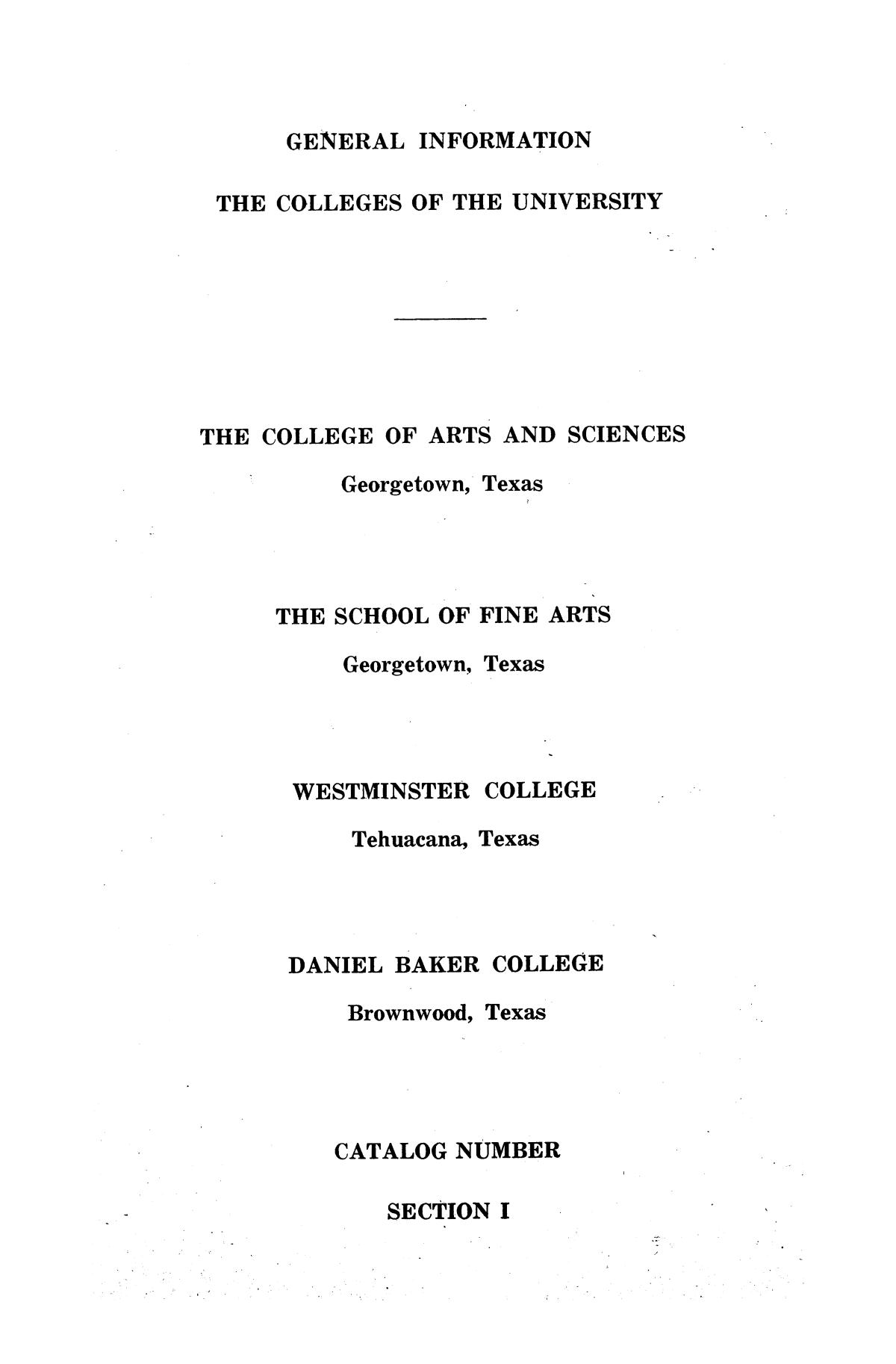 Catalogue of Daniel Baker College, 1948-1949
                                                
                                                    4
                                                