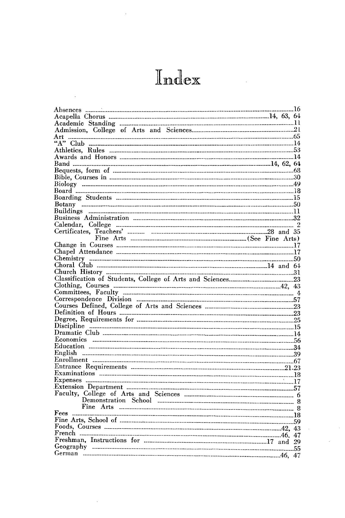 Catalog of Abilene Christian College, 1932-1933
                                                
                                                    69
                                                