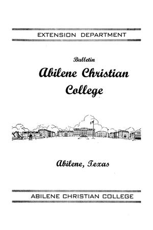 Primary view of object titled 'Catalog of Abilene Christian College, 1944'.